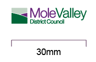 MVDC logo with 30mm exclusion zone